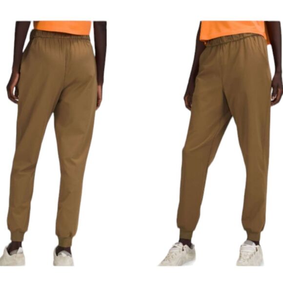 Lululemon Stretch High Rise Jogger Artifact color brown tan pants 12 short - Picture 1 of 14